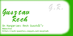 gusztav rech business card